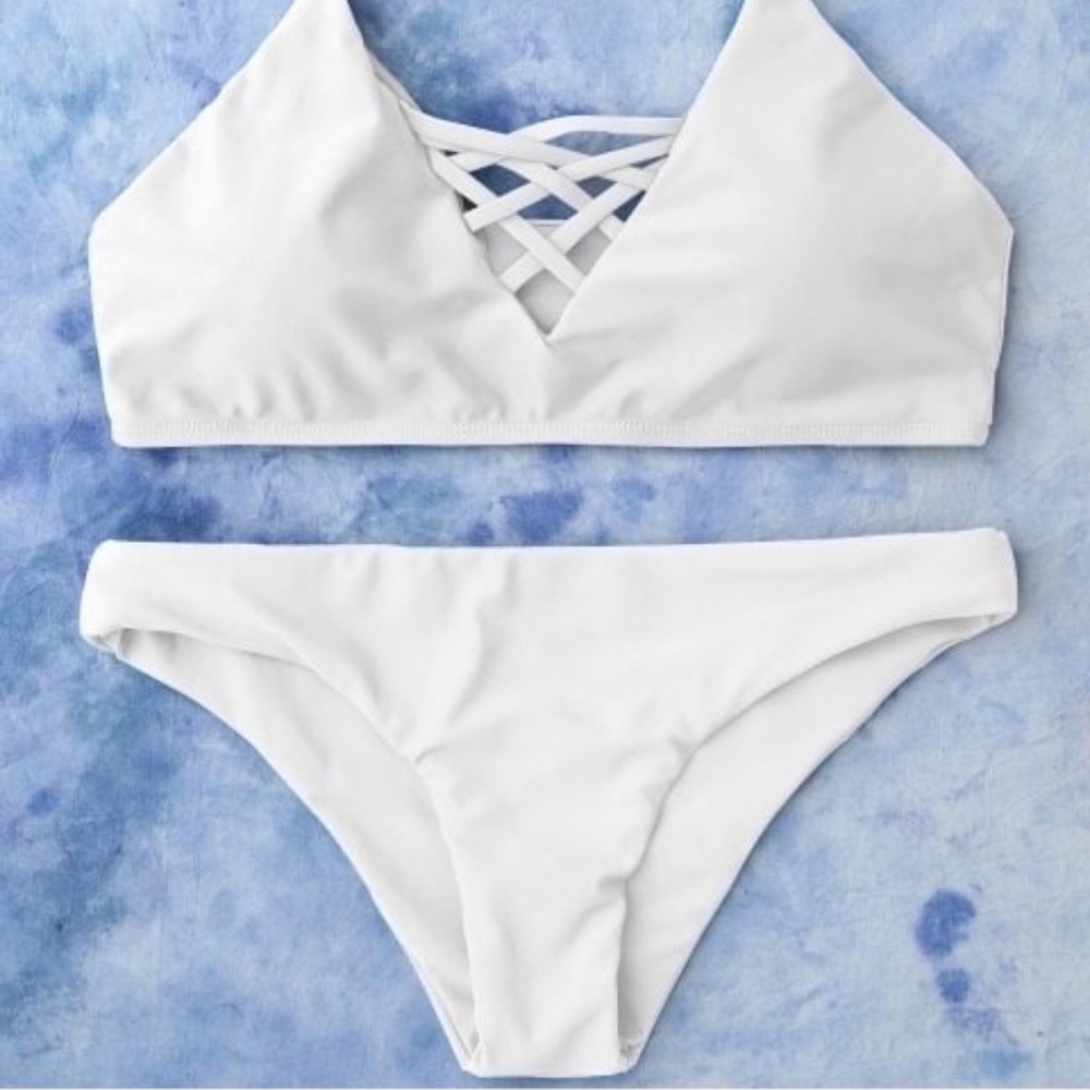 White bikini bottom